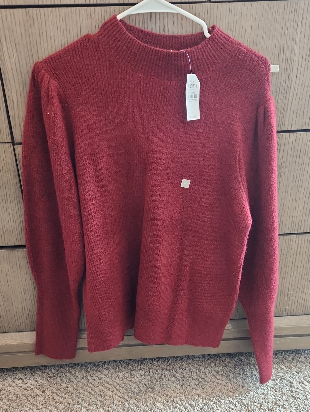 LOFT Men's Burgundy Crewneck Sweater